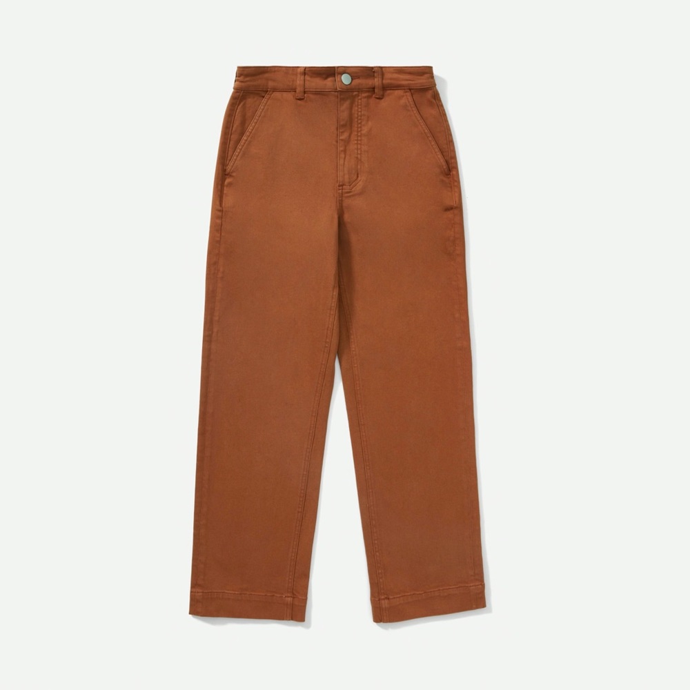 Everlane Straight leg crop pant - size 10 in cocoa brown